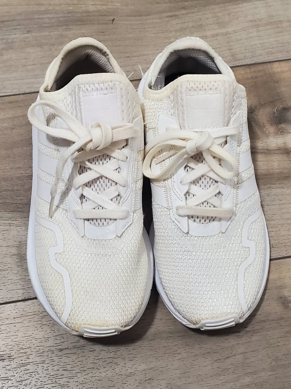 adidas Off-White Knit Lace-Up Sneakers
